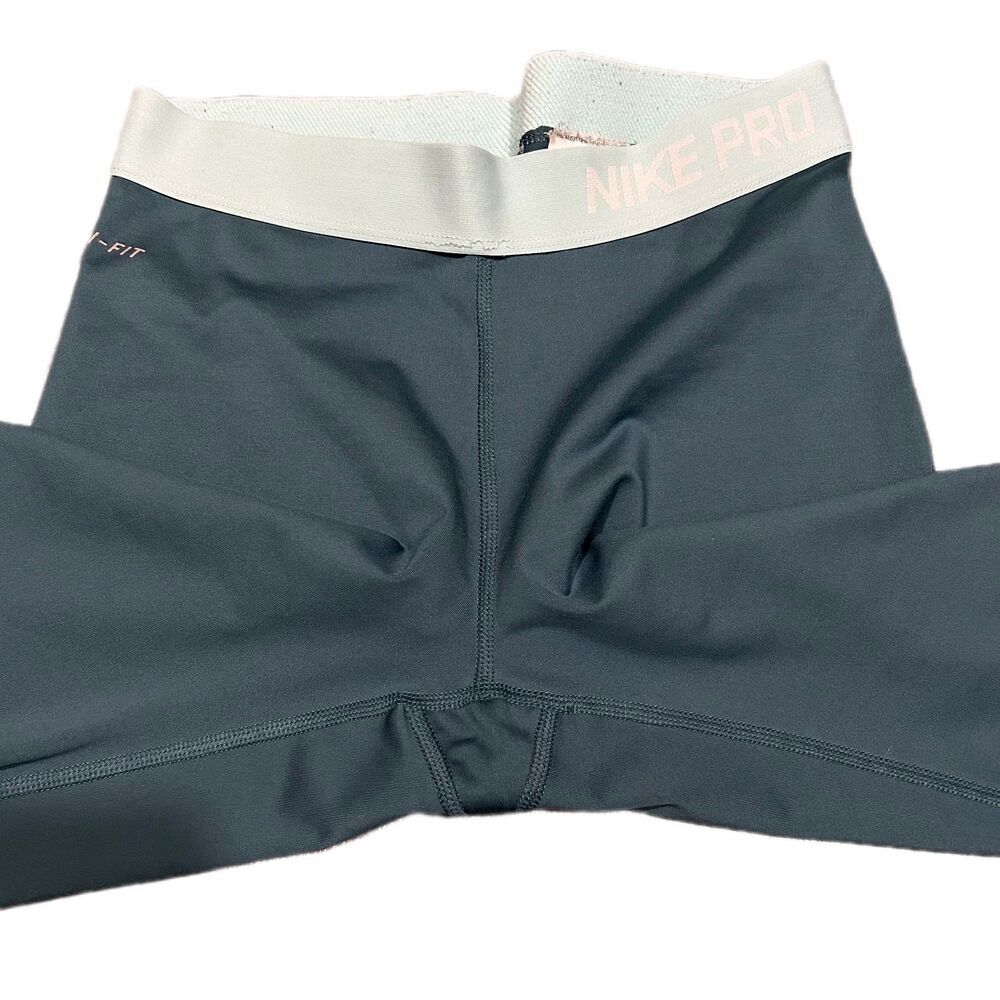 Nike Pro Dri-Fit Small Teal Crop Legging - Picture 6 of 9